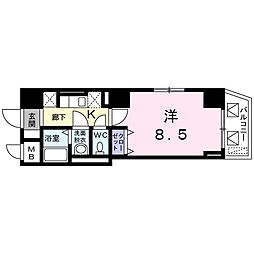 グランドルチェ駒込 1Kの間取図画像