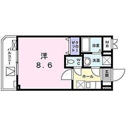 都営三田線 板橋本町駅 徒歩10分の賃貸マンション 3階1Kの間取り
