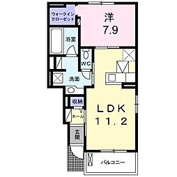 イーグルス1 1LDKの間取図画像