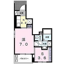 ネオレジデンス 1SKの間取図画像