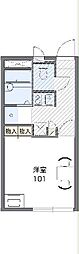 レオパレスカルーナ 1Kの間取図画像