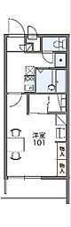 レオパレスパークハウス宮の内 1Kの間取図画像
