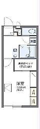 レオパレスＯＧＩＷＡＲＡ 1階1Kの間取り