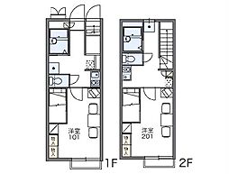 レオパレスＥｘｉｓｔｅｎｃｅ 1階1Kの間取り