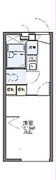 レオパレスオニオン 1Kの間取図画像