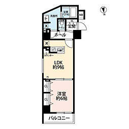 プレール・ドゥーク東向島 7階1LDKの間取り