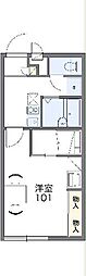 レオパレスコンフォート3 1Kの間取図画像