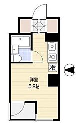 国分寺シティハイツ ワンルームの間取図画像