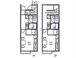 レオパレスエレガンス　サトウI 1階1Kの間取り