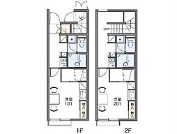 レオパレスシュマン 1Kの間取図画像
