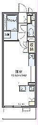 レオネクストフィオーレ ワンルームの間取図画像