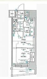 スパシエ蒲田グランドタワー 1Kの間取図画像