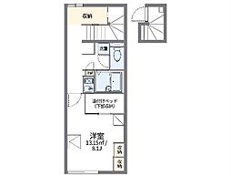レオパレスなごみ 1Kの間取図画像