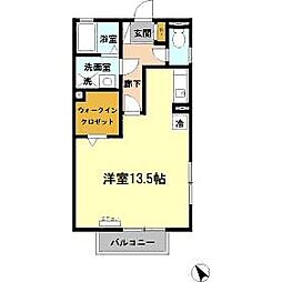 ゴールドセブン　ＡＢ 1階ワンルームの間取り