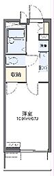 レオパレスアズール新都心 1Kの間取図画像
