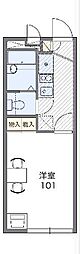 レオパレスｖｉｌｌａ　向日葵 2階1Kの間取り