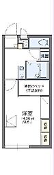 レオパレスK 1Kの間取図画像
