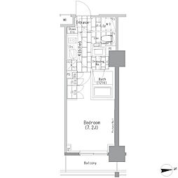 JR山手線 御徒町駅 徒歩2分の賃貸マンション 6階1Kの間取り