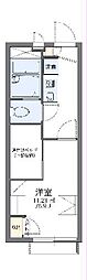 レオパレスＲIＴＡ 2階1Kの間取り
