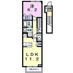 リオトーレス 1LDKの間取図画像