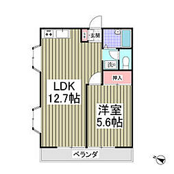 ＩＺＵＭＩＸ・2Ａ 2階1LDKの間取り