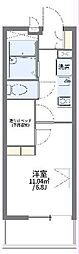 レオパレスKANAME 1Kの間取図画像