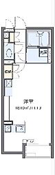MIRANDAエアフォルク ワンルームの間取図画像