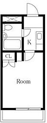 ラ・レジダンス・ド・パンデュール 1Kの間取図画像