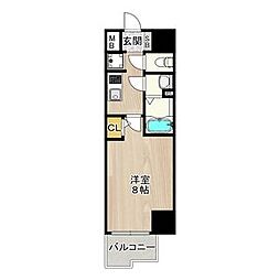 フェニックス新大阪 1Kの間取図画像