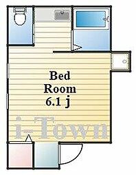 JR高崎線 尾久駅 徒歩7分の賃貸アパート 1階ワンルームの間取り