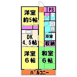 ガーデンヒルズ浦和 1階3DKの間取り