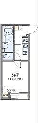 レオネクスト中田町 1Kの間取図画像
