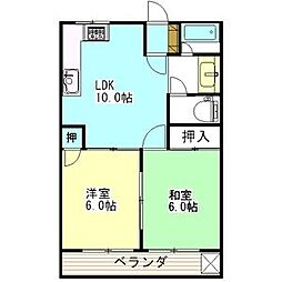 ファミールS&S 103 1階2LDKの間取り