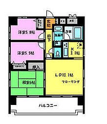 グランチェーズ川崎 3LDKの間取図画像
