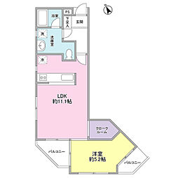 セローセロー自由が丘 1階1LDKの間取り