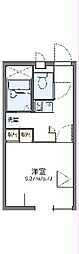 レオパレスサンヒルズ 204 2階1Kの間取り
