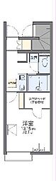 レオネクストパーシモン 1Kの間取図画像