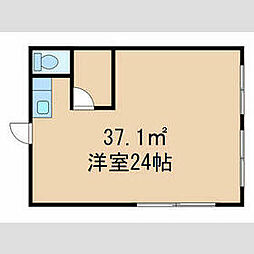エミナンス7 1階ワンルームの間取り
