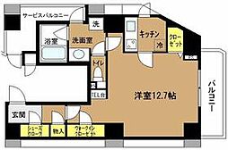 東京メトロ南北線 六本木一丁目駅 徒歩3分の賃貸マンション 13階1Kの間取り