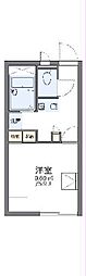 レオパレスラフィネ 1Kの間取図画像