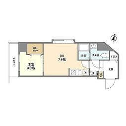 アルファコート西川口22 1DKの間取図画像
