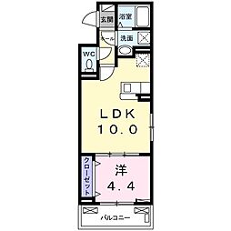 グレイス 1LDKの間取図画像