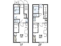 レオパレスＶｉｌｌａｇｅ 1階1Kの間取り