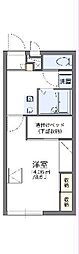レオパレスグリーン 1Kの間取図画像