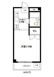 ホワイトハウス 1階1Kの間取り