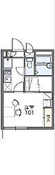 レオパレスロイヤル 1Kの間取図画像