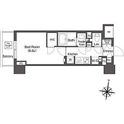 コンフォリア森下リバーサイド 3階1Kの間取り