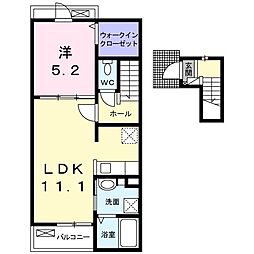 バースB 1LDKの間取図画像