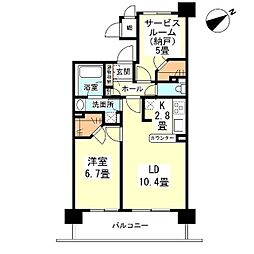 アーマックス大井町 1SLDKの間取図画像