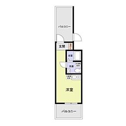 都営浅草線 本所吾妻橋駅 徒歩8分の賃貸マンション 5階ワンルームの間取り